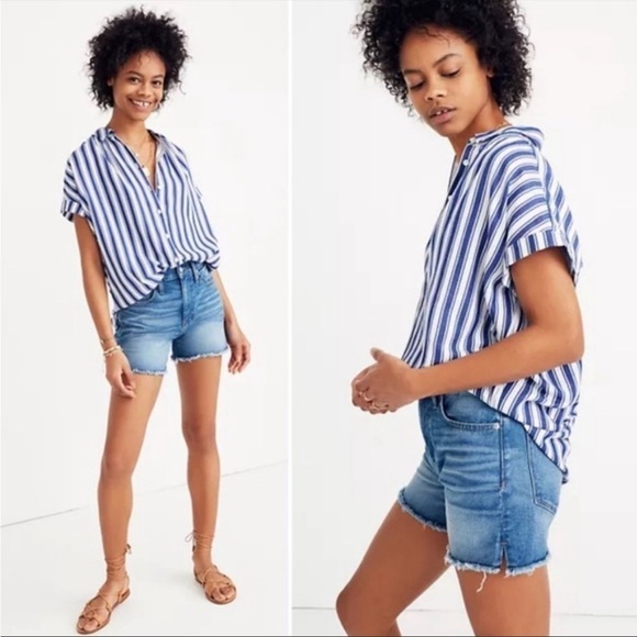 Madewell SMALL Central Shirt in Shea Stripe 100% cotton - Picture 1 of 7